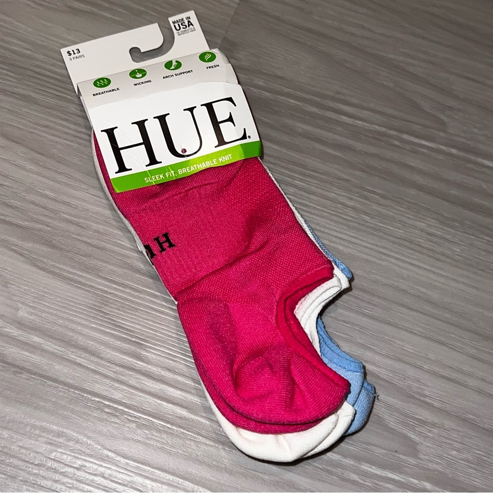 NWT Ankle Socks 3-pack, Hue brand, Arch support